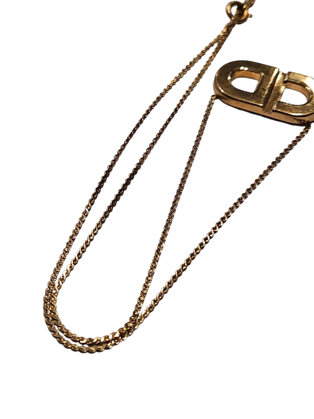 Vintage Dior Necklace Gold Tone 'CD' Logo Choker Christian Dior Germany - Picture 10 of 16